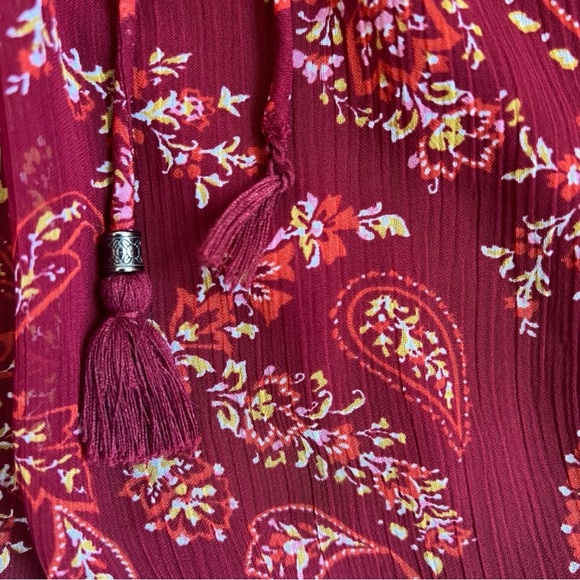 St. John’s Bay Boho Style Tunic Blouse Sheer Sleeves Sz 1X - Picture 8 of 9